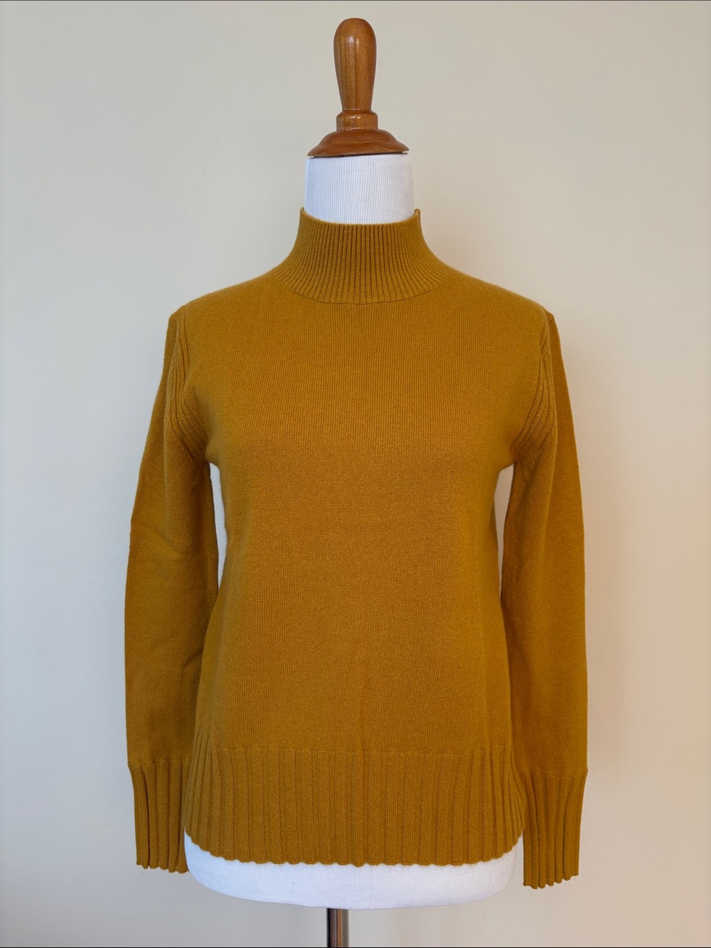 New J. Crew Women's Cashmere Mustard Mock Neck Sweater